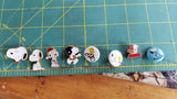 vintage snoopy and woodstock metal and plastic shank sewing buttons