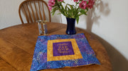 purple gold batiks challah cover