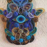 quilled hamsa wall art