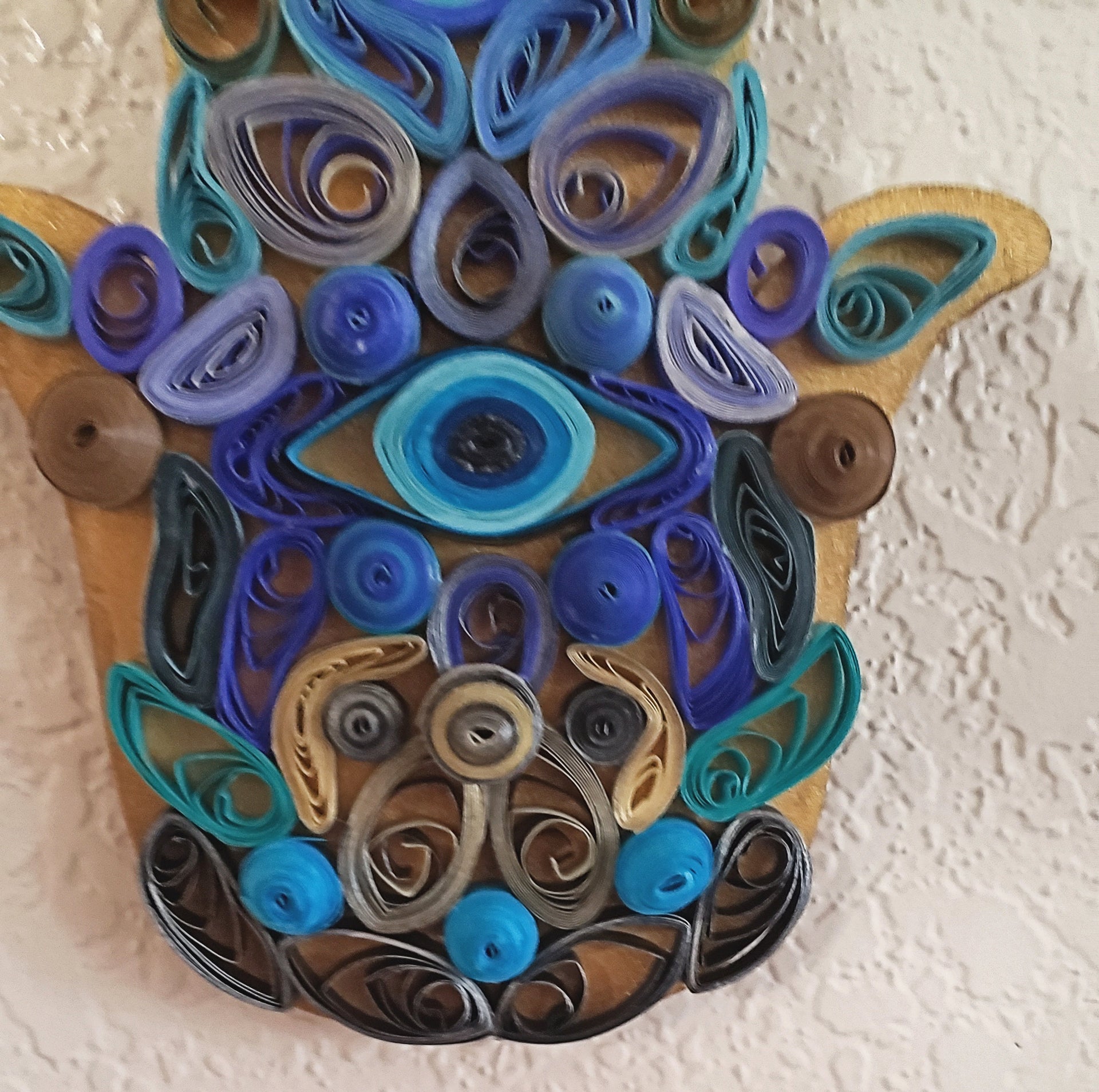 quilled hamsa wall art