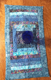 batik insulated table runner turquoise blues