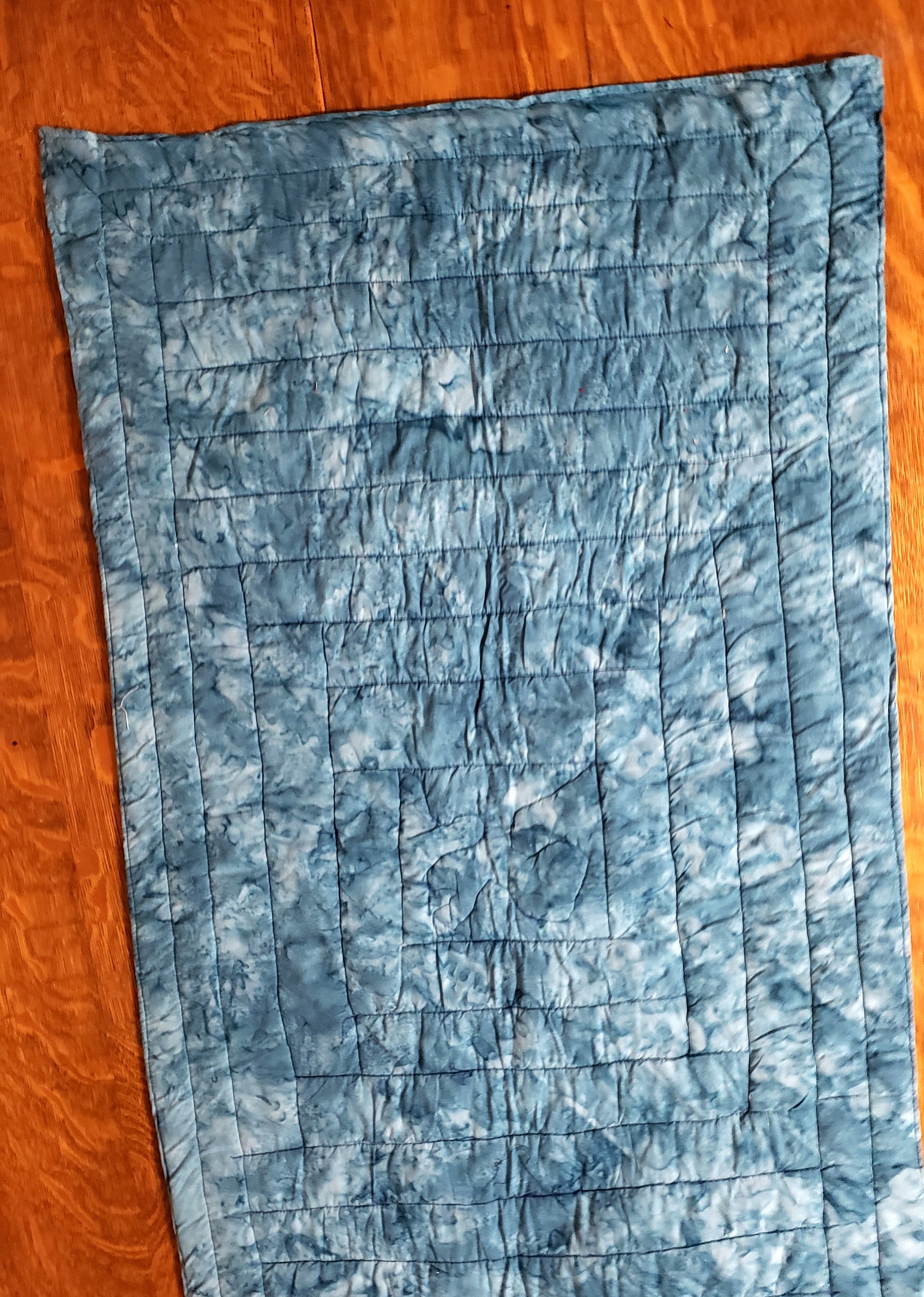 batik insulated table runner turquoise blues