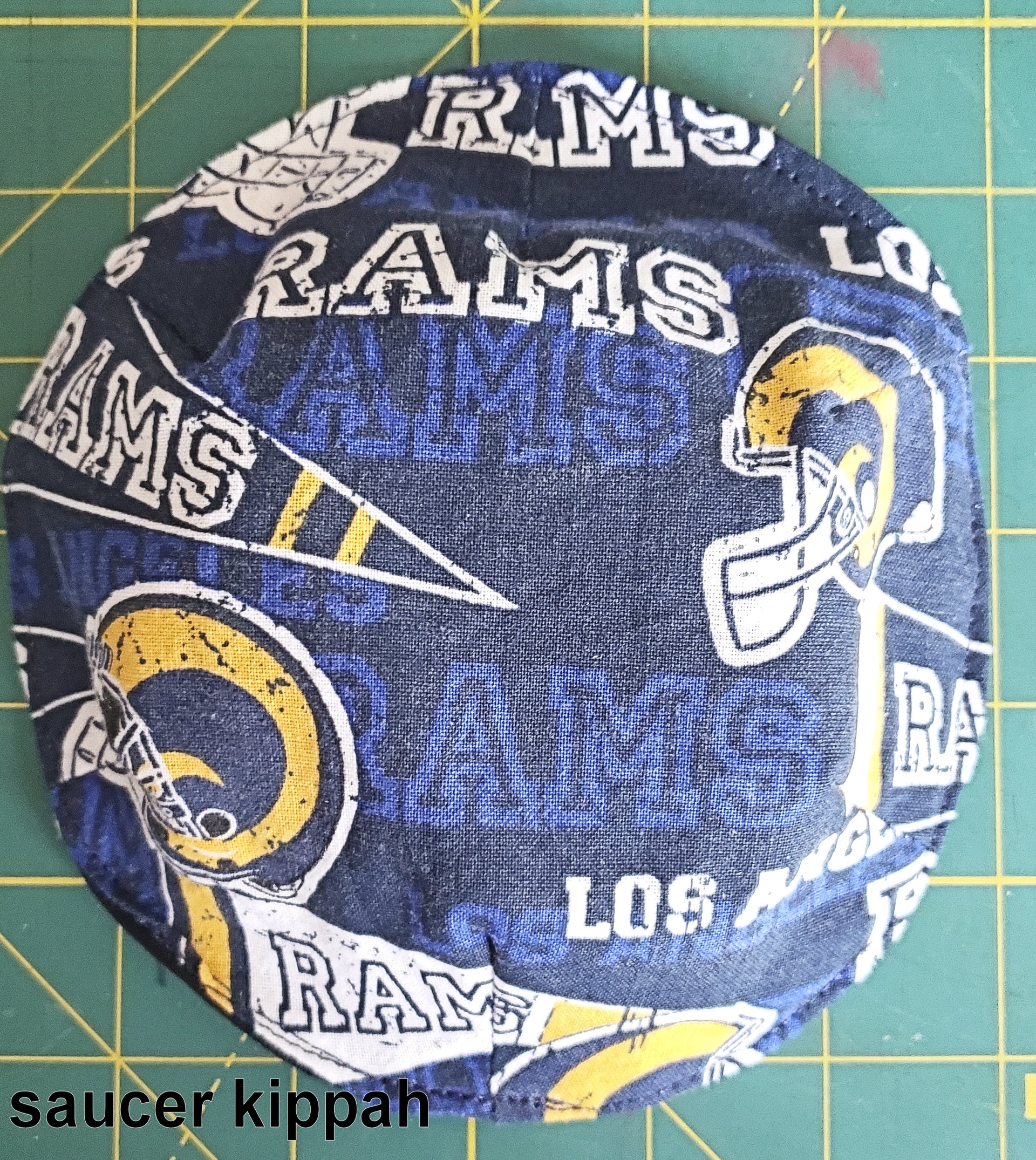 nfl saucer reversible kippah or yarmulke major sports teams nfl la rams packed