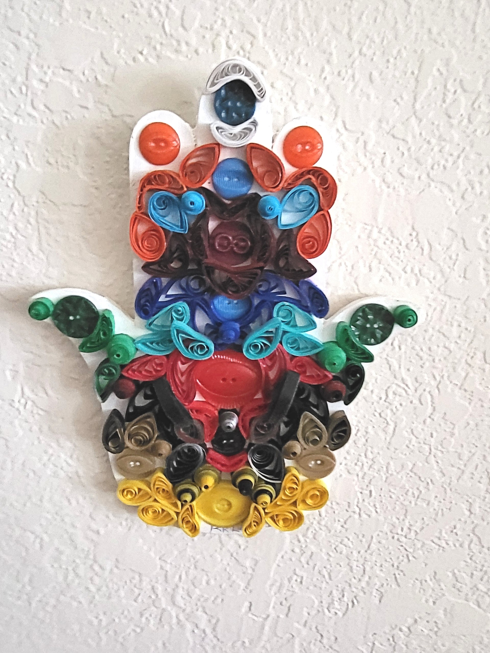 large quilled buttons hamsa