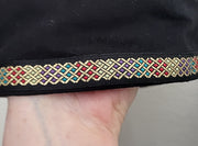 bucharian kippah with tapestry trim sephardic hat style yarmulke