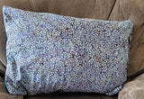 Batik blues quilted extra large pillow cover