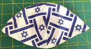 Israel flag 4 panel cotton kippah
