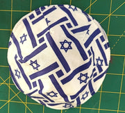 small cotton Israeli flags yamaka