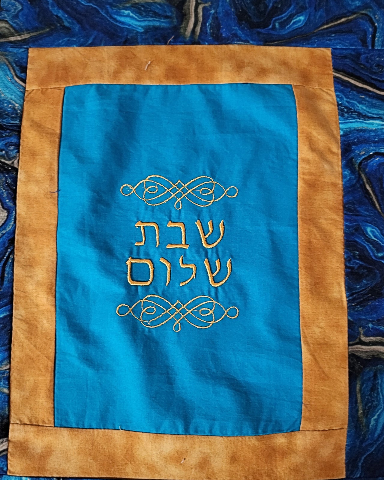 Modern challah cover geode design