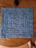 Quilted Batik blues table runner