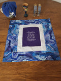 Modern challah cover purple geode design