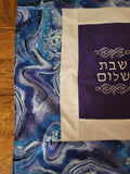 Modern challah cover purple geode design