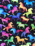 Rainbow Unicorns cotton fabric bhy