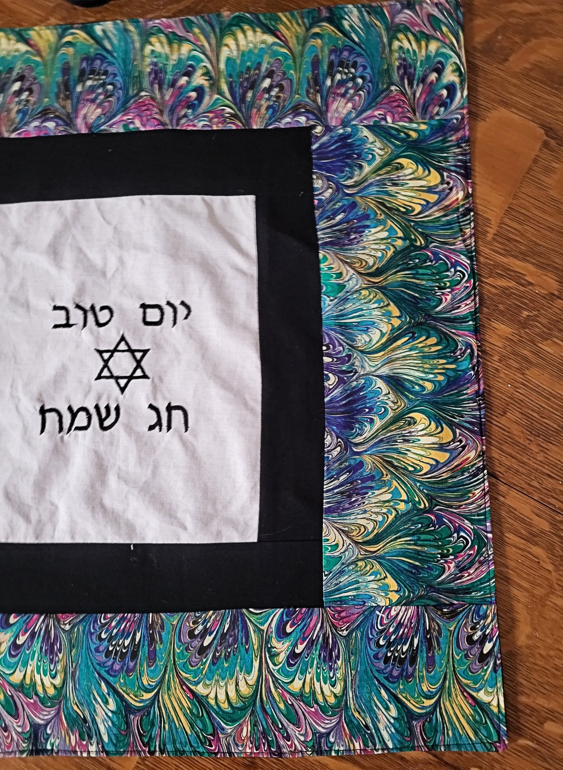 Bohemian modern challah cover