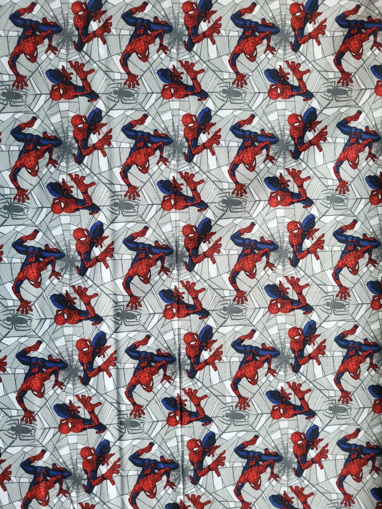 Spiderman web crawler cotton quilting fabric