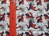 Spiderman web crawler cotton quilting fabric