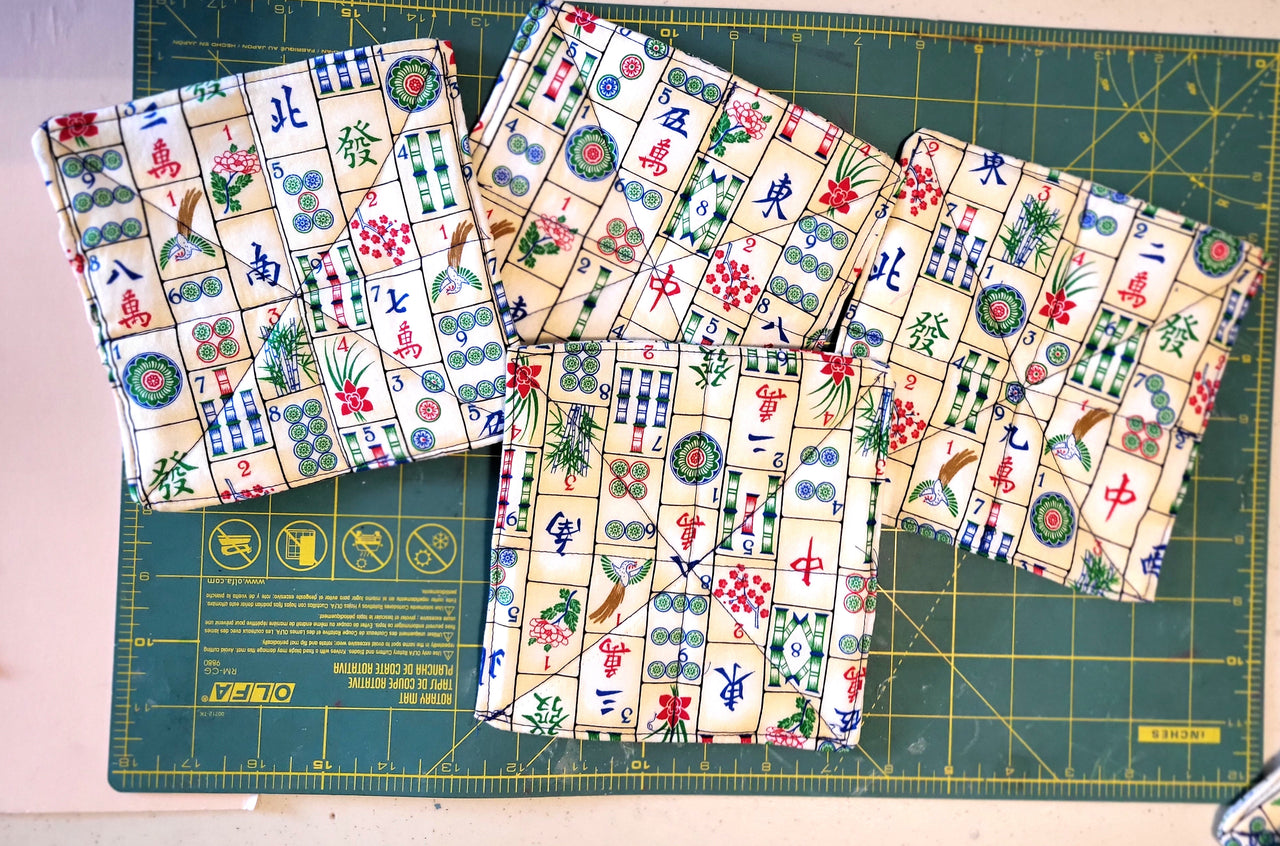 Mug Rugs insulated mini mats 6" x 6" choice of pattern