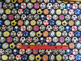 World Cup Soccer balls cotton fabric by the half yard