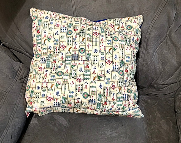 Mahjongg quilted pillow cover