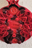 Quilled Pomegranate with buttons
