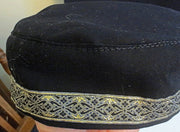 bucharian kippah with tapestry trim sephardic hat style yarmulke