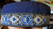 bucharian kippah with tapestry trim sephardic hat style yarmulke select many styles