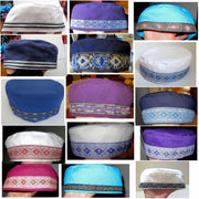 bucharian kippah with tapestry trim sephardic hat style yarmulke select many styles