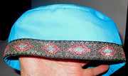 bucharian kippah with tapestry trim sephardic hat style yarmulke select many styles