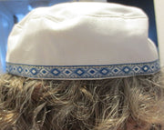 bucharian kippah with tapestry trim sephardic hat style yarmulke select many styles