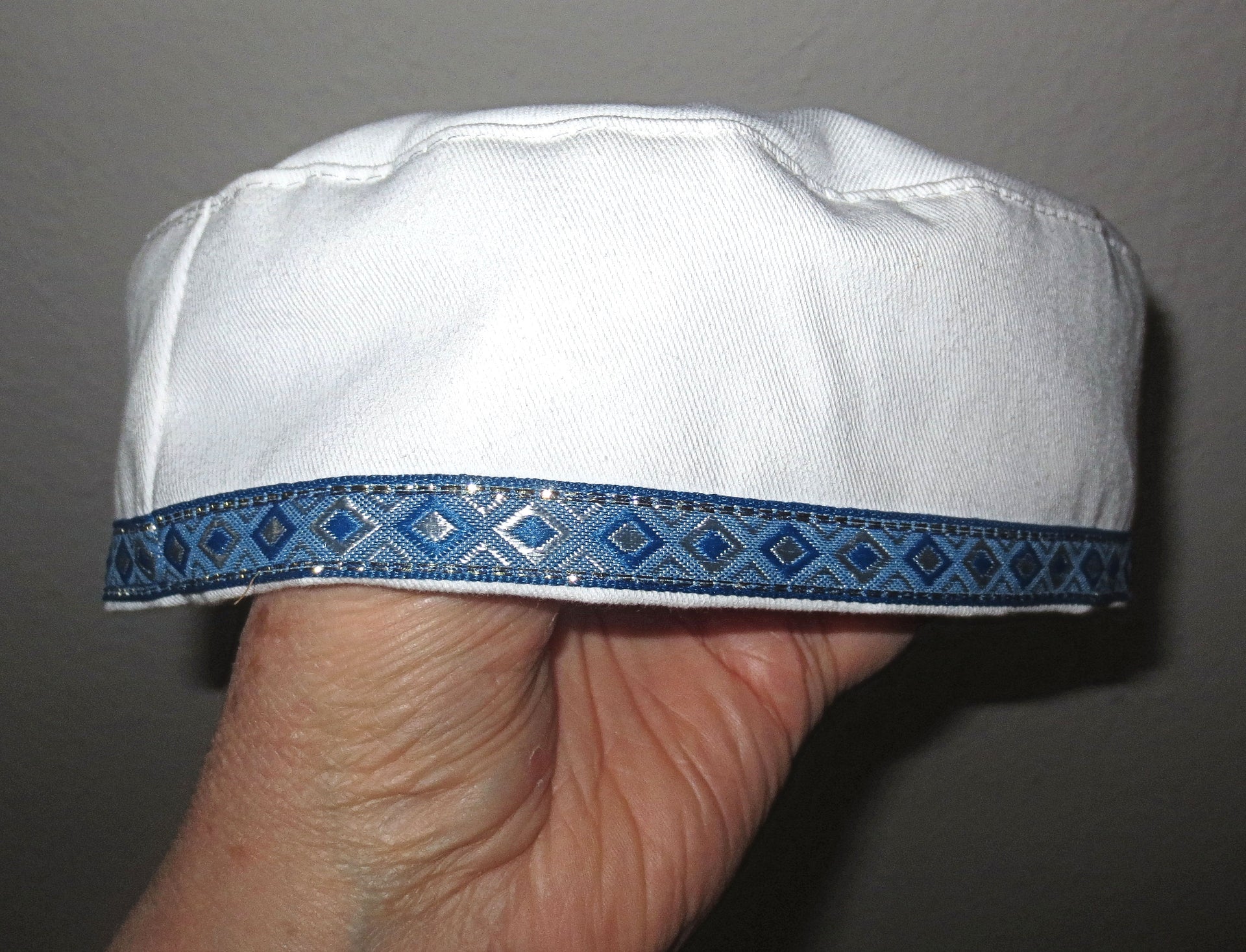 bucharian kippah with tapestry trim sephardic hat style yarmulke select many styles