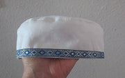 bucharian kippah with tapestry trim sephardic hat style yarmulke select many styles