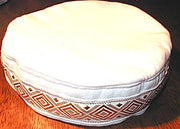 bucharian kippah with tapestry trim sephardic hat style yarmulke