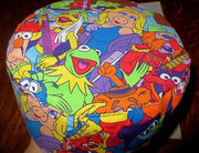 famous characters bucharian kippah preschool to adults hat style sephardic yarmulkes 23" / muppets / matching fabric band