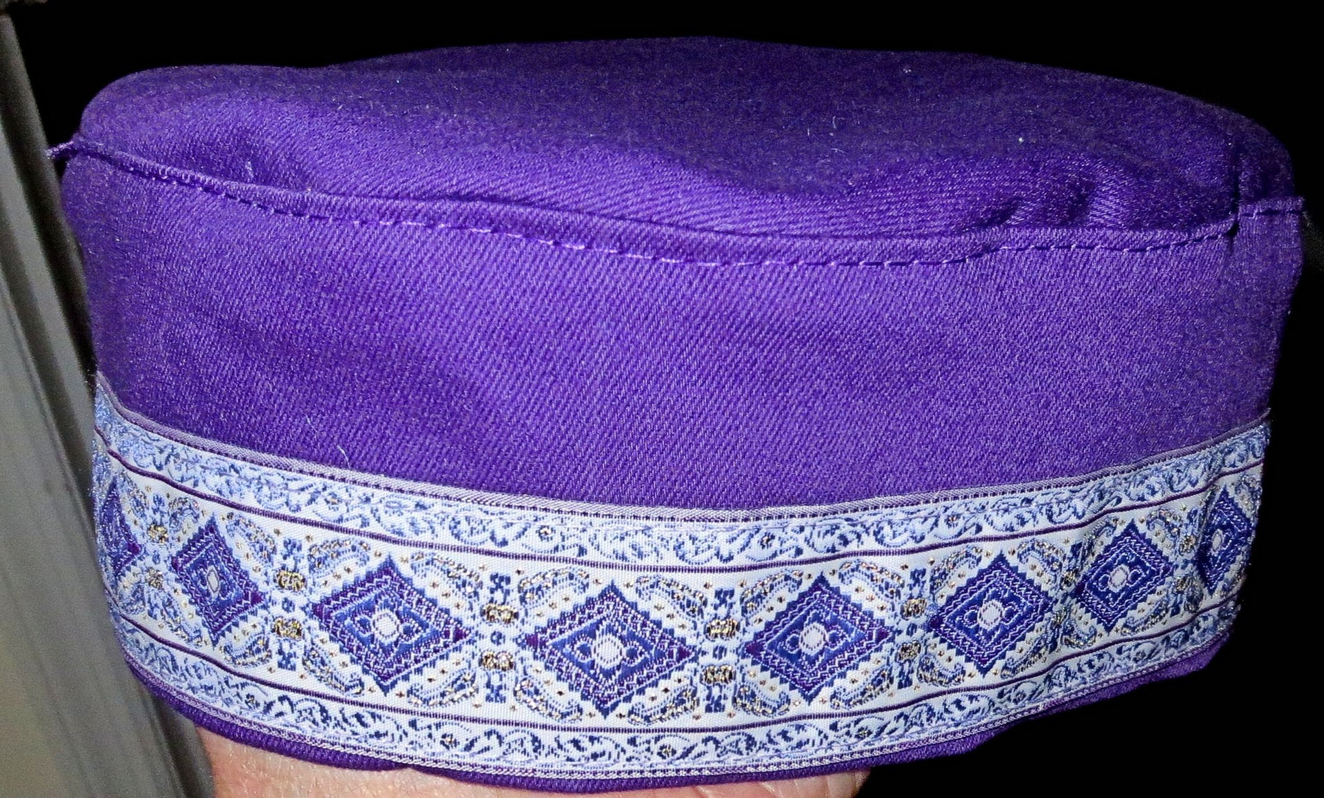 bucharian kippah with tapestry trim sephardic hat style yarmulke select many styles