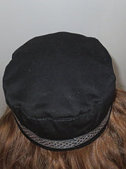 bucharian kippah with tapestry trim sephardic hat style yarmulke