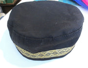 bucharian kippah with tapestry trim sephardic hat style yarmulke