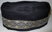 bucharian kippah with tapestry trim sephardic hat style yarmulke