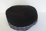 bucharian kippah with tapestry trim sephardic hat style yarmulke