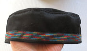 bucharian kippah with tapestry trim sephardic hat style yarmulke