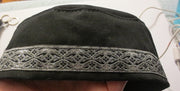 bucharian kippah with tapestry trim sephardic hat style yarmulke