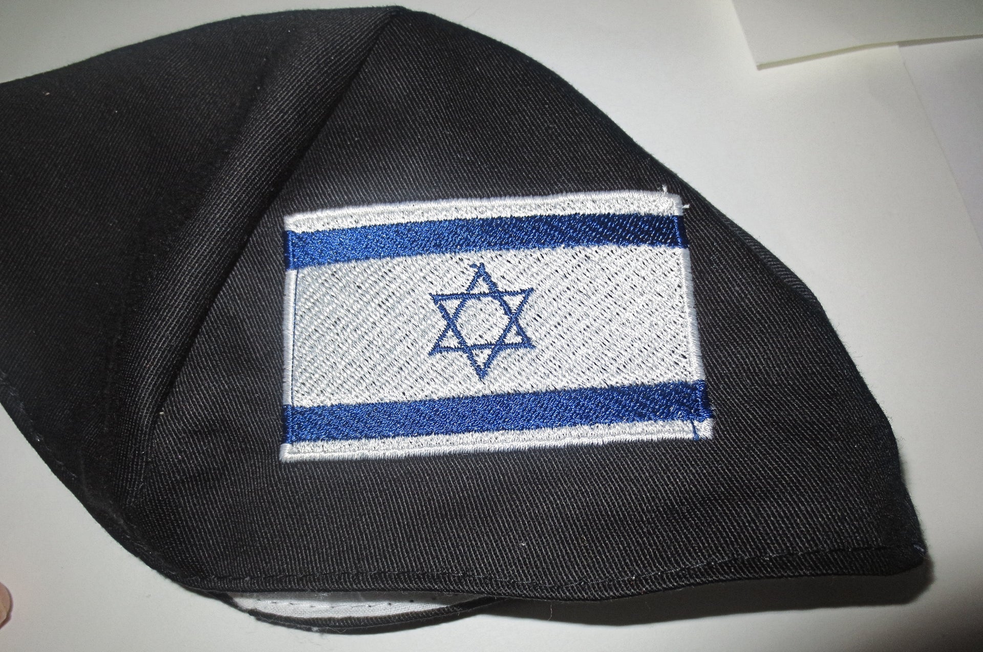 israel flag kippah or yarmulke embroidered