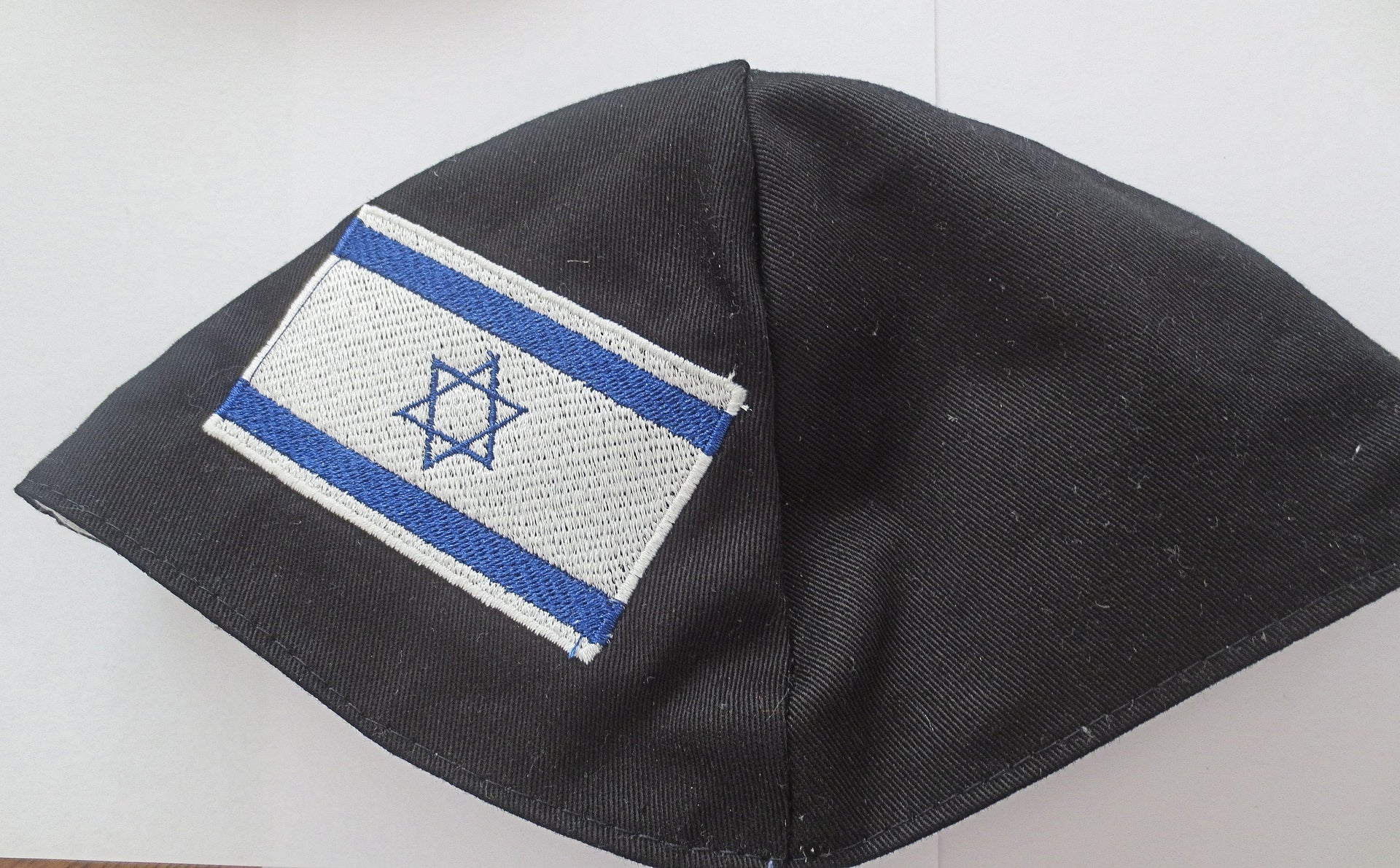 israel flag kippah or yarmulke embroidered