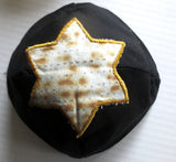 star of david kippah or yarmulke matzah / black