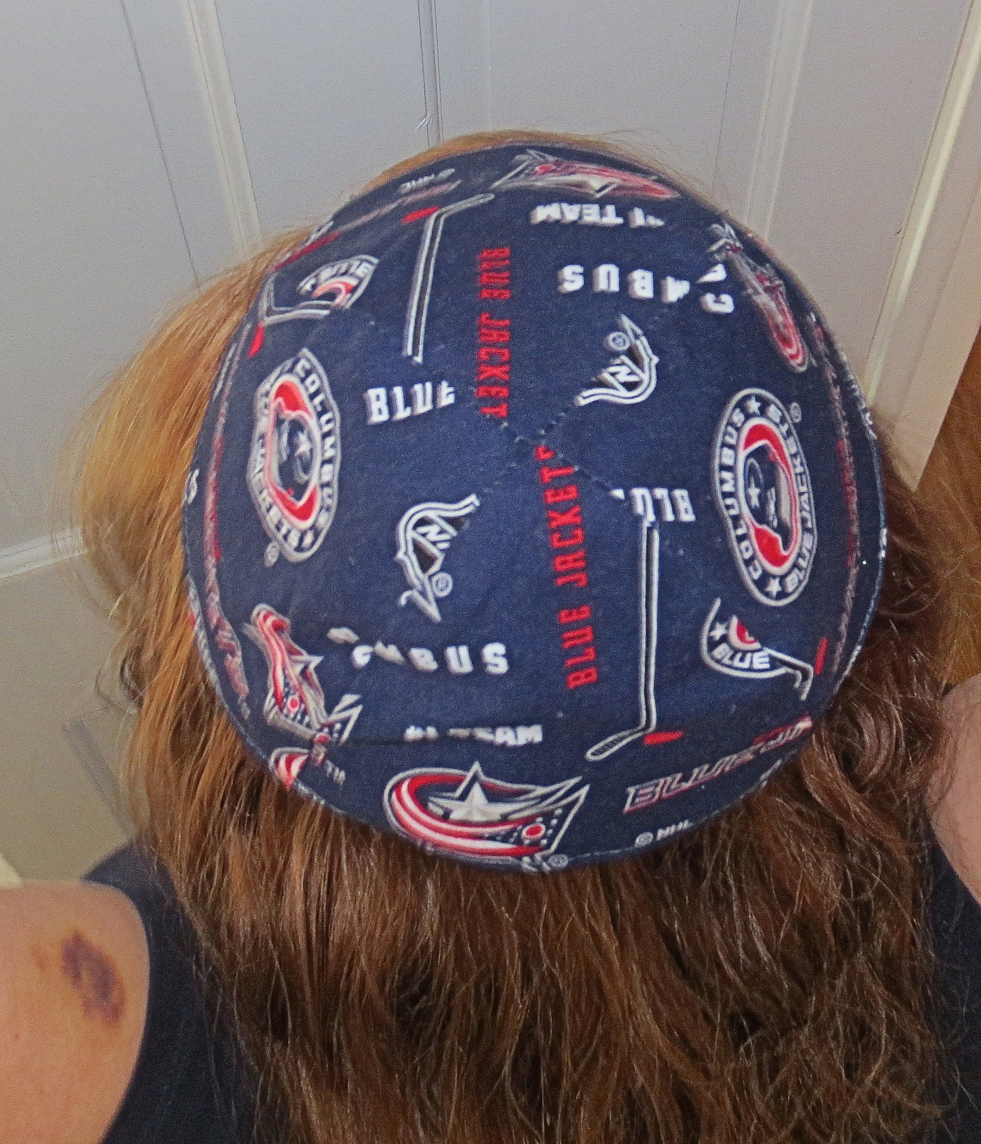 major league hockey kippah or yarmulke columbus blue jackets