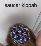 Saucer Reversible kippah or yarmulke college university teams
