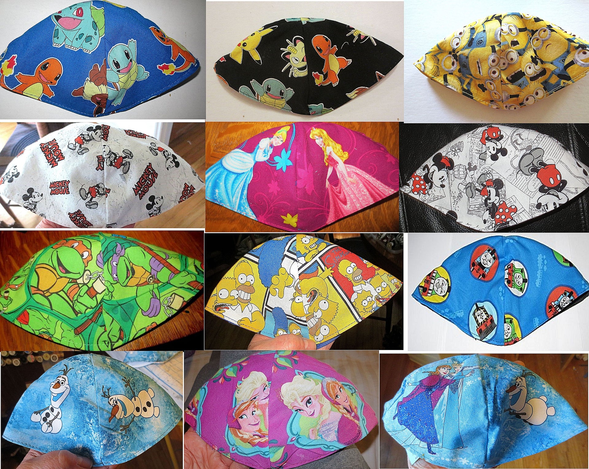 Famous Characters reversible regular kippahs or yarmulke