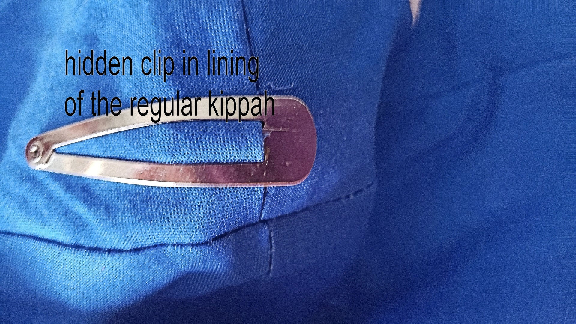 hidden clip for kippah or yarmulke