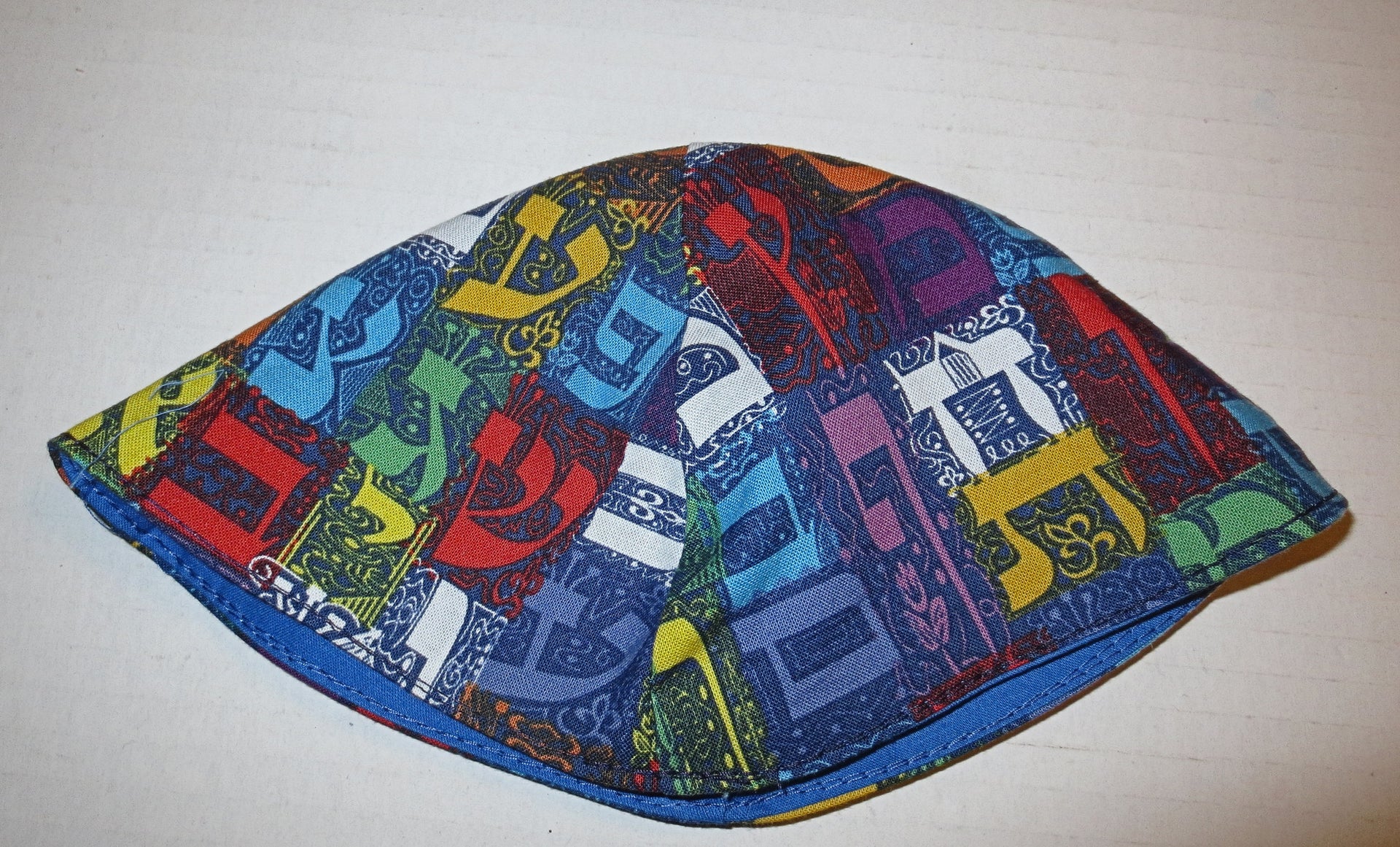 Alephbet kippah or yarmulke