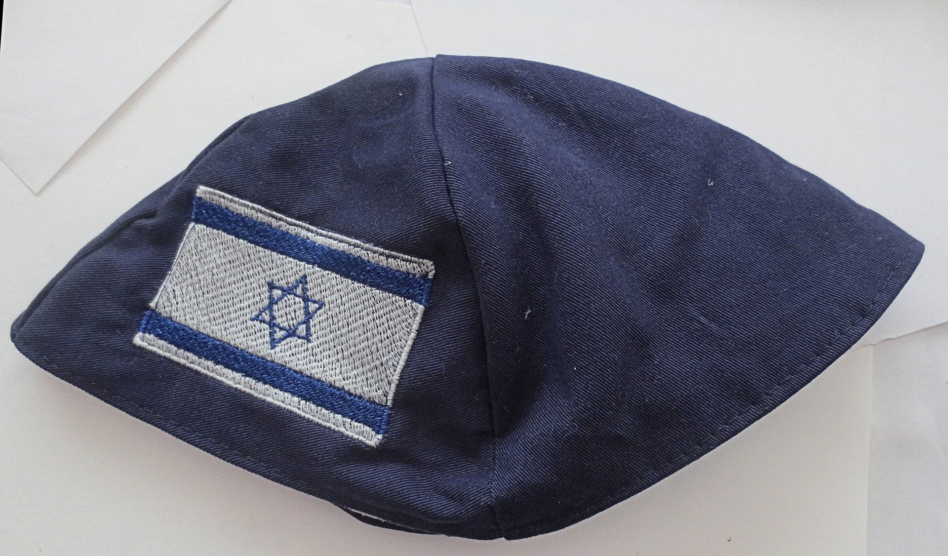 israel flag kippah or yarmulke embroidered