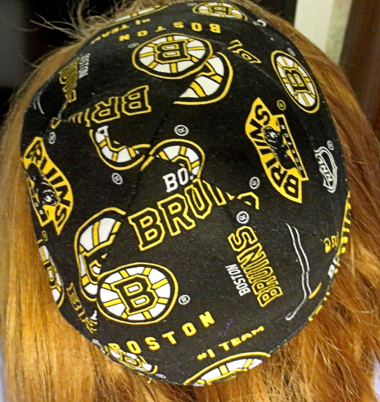 major league hockey kippah or yarmulke boston bruins